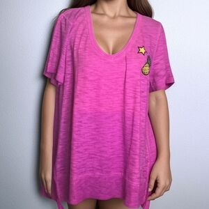 NEW PLUS SIZE 14 16‎ TOP PINK SUMMER WOMEN SUMMER VACATION BLOUS3 NWT